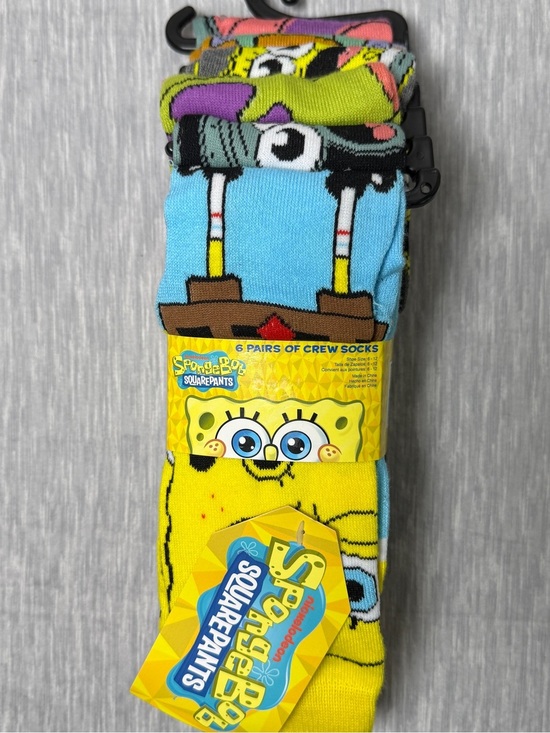 SpongeBob Squarepants Other - NWT SpongeBob SquarePants 6-Pack Crew Socks Set Nickelodeon Y2K Nostalgia